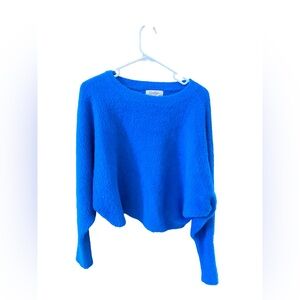 Jessica Simpson NWT super soft Royal Blue cropped sweater size Small